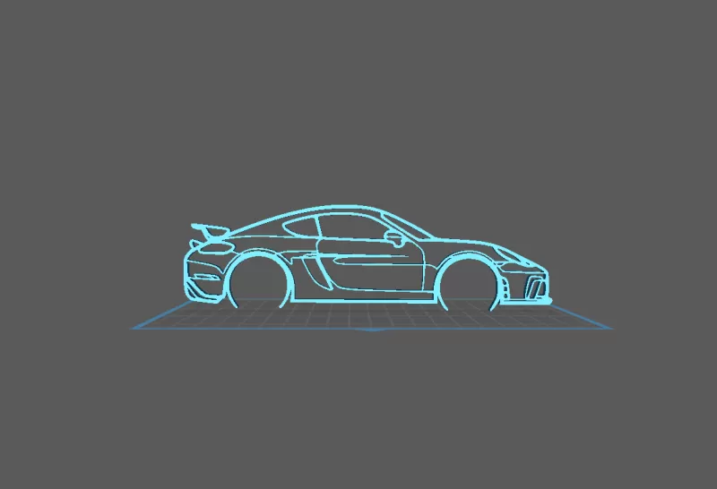 Porsche - 718 GT4 Wall Art - Model preview 2