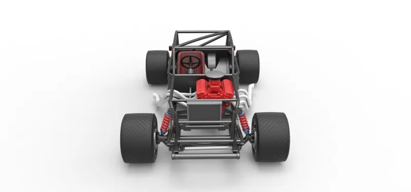 Vintage Asphalt Modified stock car Base V5 Scale 1:25 - Model preview 8