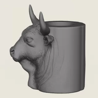 Indian Bull Print Ready 3D Model - Model thumbnail 4
