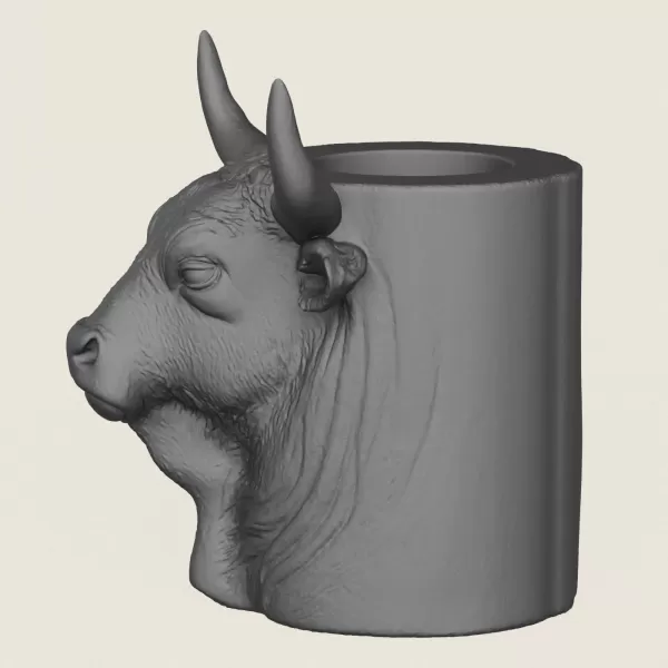 Indian Bull Print Ready 3D Model - Model preview 4