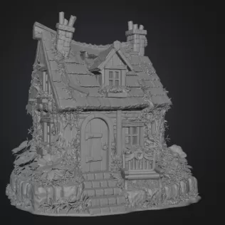 Cozy Fantasy House STL for 3D Printing - Model thumbnail 8