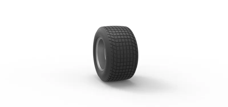 Wheel of Vintage Dirt race car V4 Scale 1:25 - Model preview 8