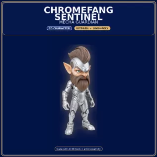 Stylized Elf Hero Pack – 10 Character Variants | Kitbash | - Model thumbnail 4