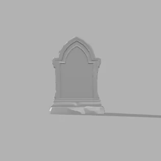 Gothic Tombstone - Halloween Grave Prop - Model thumbnail 4