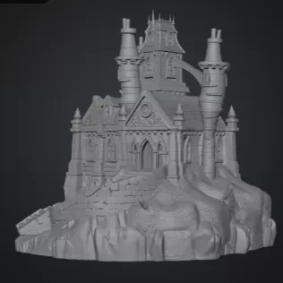 Shadowspire Gothic Manor STL File for 3D Print - Model thumbnail 12
