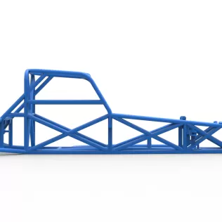 Frame of Supermodified front engine race car V3 Scale 1:25 - Model thumbnail 13