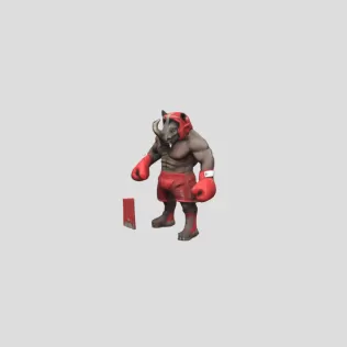 Rhino Boxing Brainrot - Model thumbnail 2