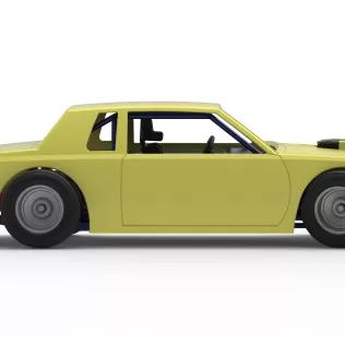 Vintage Dirt late model race car while turning Scale 1:25 - Model thumbnail 22