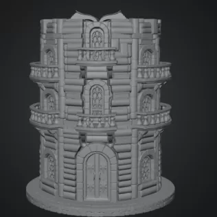 📚 Enchanted Library Tower STL File for 3D Print - Model thumbnail 9