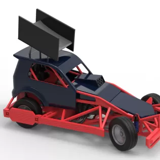 New Zealand Superstock car while turning Version 5 Scale 1:25 - Model thumbnail 24