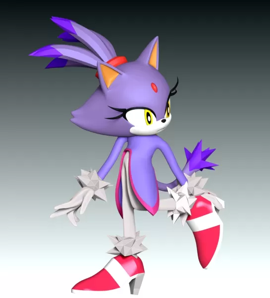 Blaze The Cat - Sonic the Hedgehog - Model preview 4