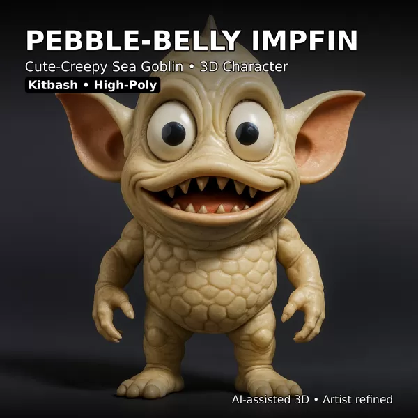 Sea Goblin Monsters – 10 High-Poly Kitbash Creature Pack - Model preview 10