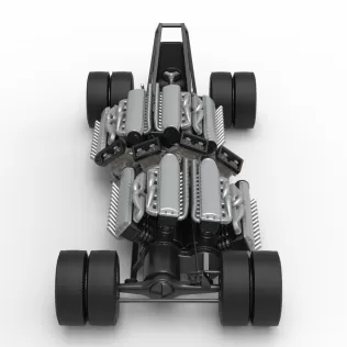 Vintage AWD Dragster Base Scale 1:25 - Model thumbnail 8