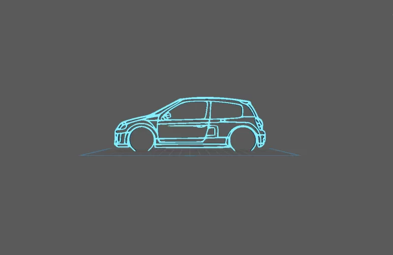 Renault - Clio 3 V6 Wall Art - Model preview 2