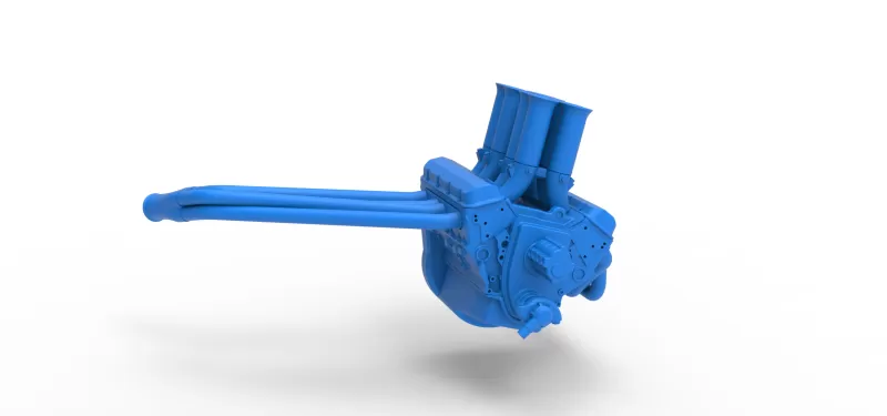 Engine V8 for Supermodified race car Version 5 Scale 1:25 - Model preview 16