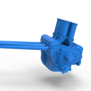 Engine V8 for Supermodified race car Version 5 Scale 1:25 - Model thumbnail 16