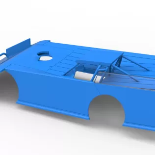 Shell of Wedge Dirt Late model Scale 1:25 - Model thumbnail 10