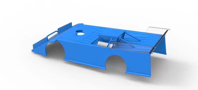 Shell of Wedge Dirt Late model Scale 1:25 - Model preview 10