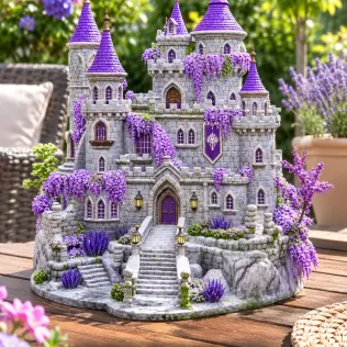 Lavender Bloom Castle STL File for 3D Print - Model thumbnail 3