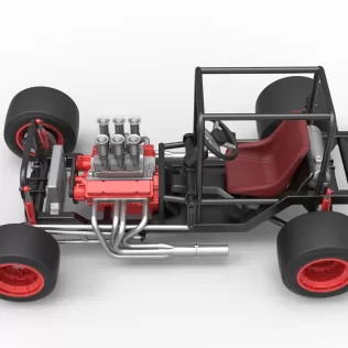 Vintage Supermodified stock car Base Scale 1:25 - Model thumbnail 10