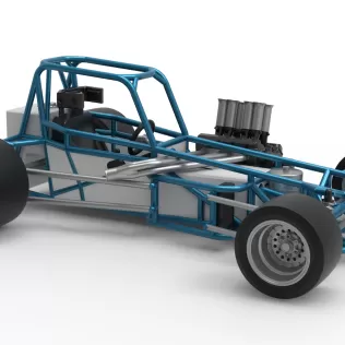 Vintage Supermodified stock car Base Version 3 Scale 1:25 - Model thumbnail 24