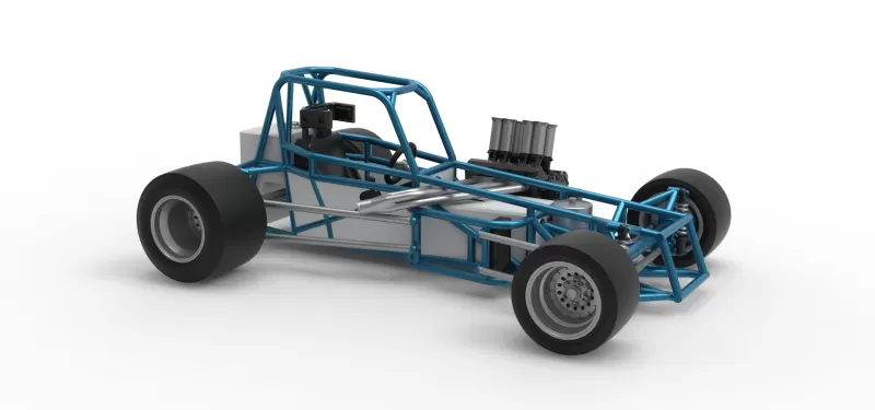 Vintage Supermodified stock car Base Version 3 Scale 1:25 - Model preview 24