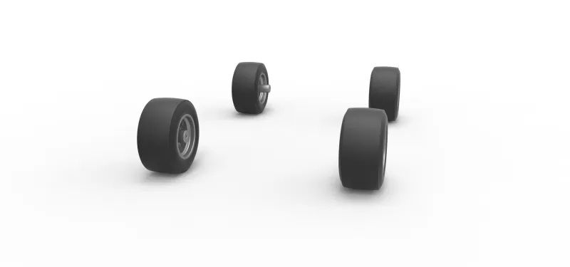 Wheel Set of 350 Supermodified Scale 1:25 - Model preview 3
