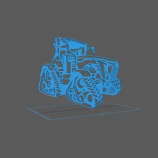 Tractor - John Deer JDR8X Wall Art - Model thumbnail 1