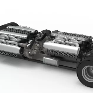 Vintage AWD Dragster Base Scale 1:25 - Model thumbnail 12