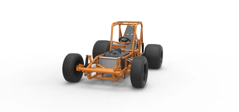 Vintage Sprint car Base Version 2 Scale 1:25 - Model preview 5