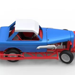New Zealand Vintage Stock car while turning Scale 1:25 - Model thumbnail 23