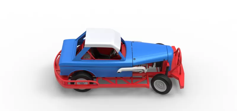 New Zealand Vintage Stock car while turning Scale 1:25 - Model preview 23