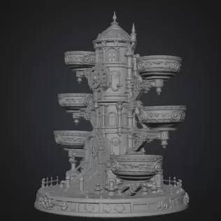 Steampunk Key & Jewelry Organizer STL File for 3D Print - Model thumbnail 13