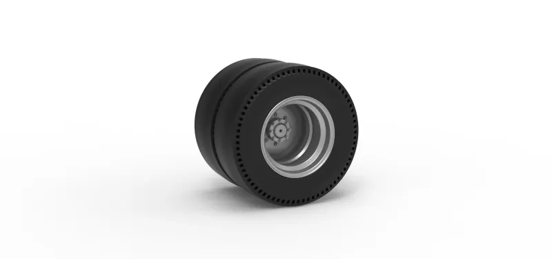 Double Wheel of vintage dragster Scale 1:25 - Model preview 1