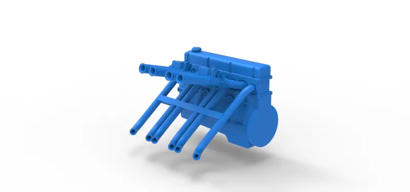 Engine of Vintage dragster Scale 1:25 - Model preview 10