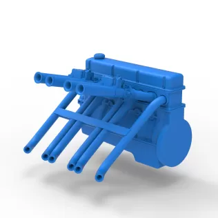 Engine of Vintage dragster Scale 1:25 - Model thumbnail 10