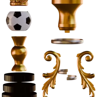 KING OF FOOTBALL – PREMIUM TROPHY 3D MODEL - Model thumbnail 3