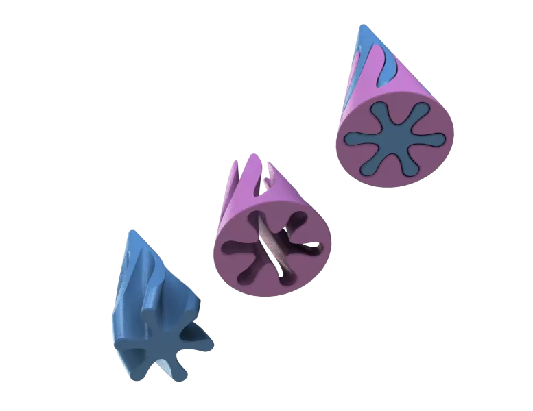 🌀 Spiral Hourglass (Fidget Toy): Impossible Passthrough - Model preview 2