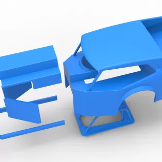 Shell of Vintage Dirt Modified stock car Version 5 Scale 1:25 - Model thumbnail 19