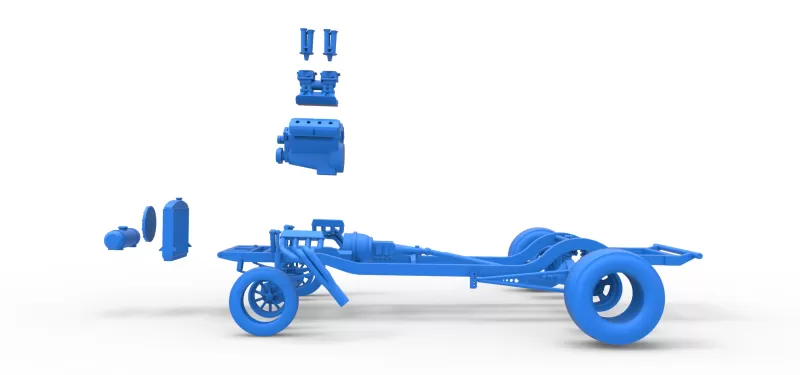 Chassis of Gasser Version 2 Scale 1:25 - Model preview 16