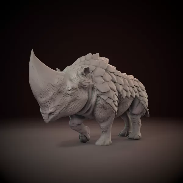 Pangoceros Rhino Creature 3D print model 3D print model - Model preview 1