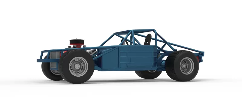 Vintage Dirt late model Race car Base Scale 1:25 - Model preview 2