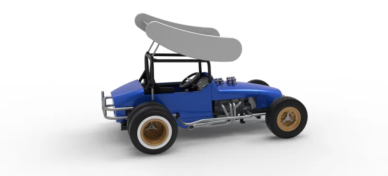 Vintage Winged Supermodified stock car for Dirt V2 Scale 1:25 - Model preview 20
