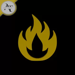 Simple Flame Symbol - 2D Art