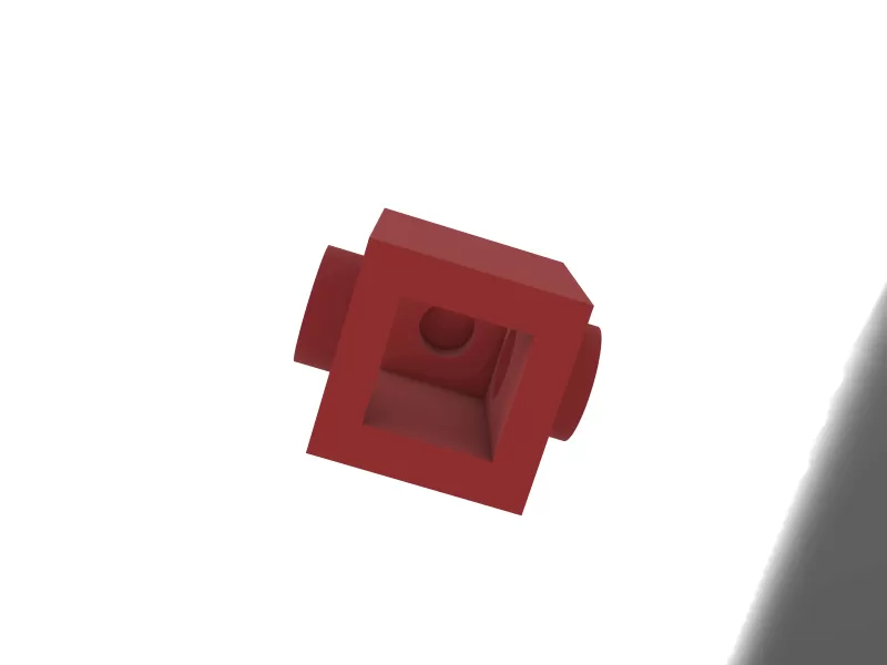 LEGO Brick 1X1 with 2 Knobs on opposite Sides - Model preview 3