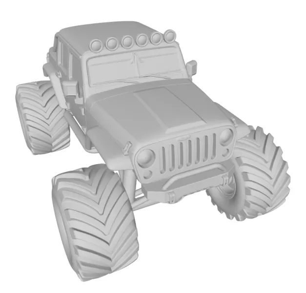 monster jeep - Model preview 1