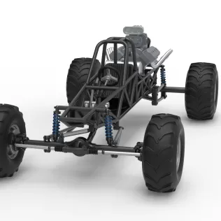 Vintage Mud dragster Base Scale 1:25 - Model thumbnail 5