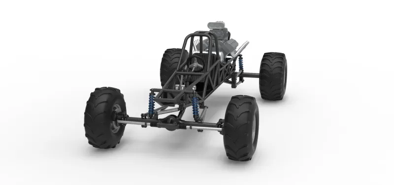 Vintage Mud dragster Base Scale 1:25 - Model preview 5