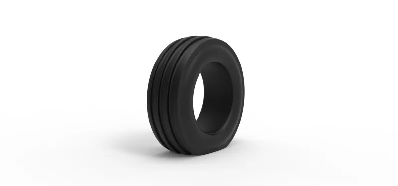 Tractor front tire 2 deflated Scale 1:25 - Model preview 2