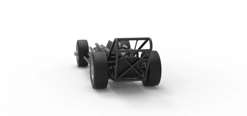 Vintage AWD Dragster Base Version 2 Scale 1:25 - Model preview 14